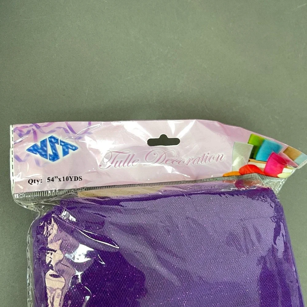 Natural Star Inc. NST Glittery Purple Organza Tulle Decoration 54